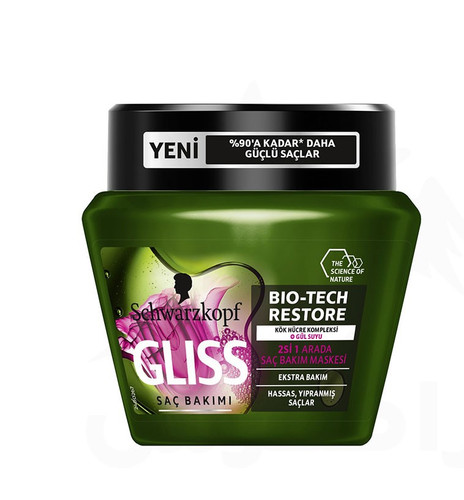ماسک مو داخل حمام گلیس موهای آسیب دیده مدل BIO-TECH حجم 300 میل